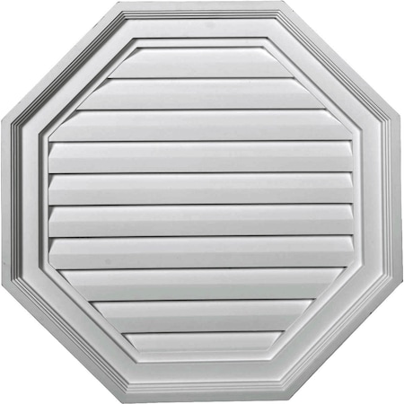 Ekena Millwork Octagon Gable Vent Louver, Non-Functional, 22"W x 22"H x 1 1/8"P GVOC22X22D